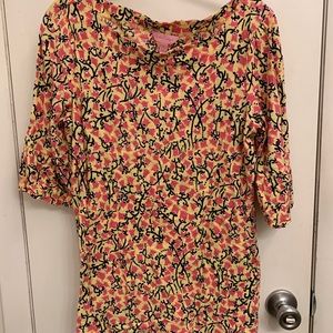 Lilly Pulitzer Belle top in Tulip print, EUC XL
